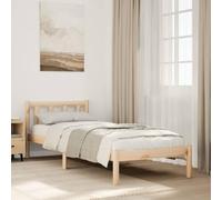 BOWEKAM Home & Garden - Struttura letto extra lunga senza materasso, 90 x 210 cm, in legno massello di pino