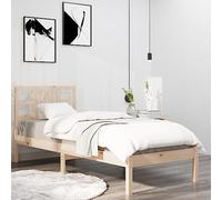 BOWEKAM Home & Garden - Struttura letto senza materasso, 75 x 190 cm, singolo, in legno massello, a scelta