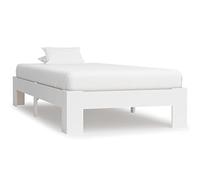 BOWEKAM Home & Garden - Struttura letto senza materasso, in legno di pino massiccio, 90 x 200 cm, colore: Bianco
