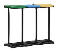 BOWEKAM Home & Garden - Supporto per sacco della spazzatura con coperchio, 240-330 l, multicolore in polipropilene
