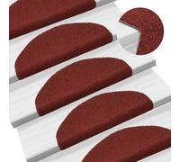 BOWEKAM Home & Garden - Tappetini autoadesivi per scale, 10 pezzi, 65 x 21 x 4 cm, colore: Rosso