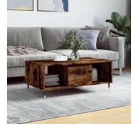 BOWEKAM Home & Garden - Tavolino da salotto in rovere fumé, 90 x 50 x 36,5 cm, in legno ingegnerizzato