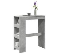 BOWEKAM Home & Garden-Tavolo Bar con Scaffali Grigio Cemento 90x40x103,5 cm Legno Ingegnerizzato - Scelta