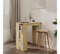 BOWEKAM Home & Garden - Tavolo da bar con ripiano in rovere Sonoma, 102 x 50 x 103,5 cm, in legno ingegnerizzato a scelta