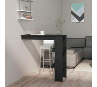 BOWEKAM Home & Garden - Tavolo da bar da parete, in legno, 102 x 45 x 103,5 cm, colore: Nero