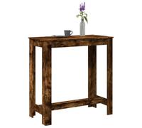 BOWEKAM Home & Garden - Tavolo da bar in rovere fumé, 102 x 50 x 103,5 cm, in legno ingegnerizzato