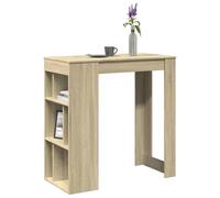BOWEKAM Home & Garden - Tavolo da bar in rovere Sonoma con scaffali, 102 x 50 x 103,5 cm, in legno ingegnerizzato a scelta