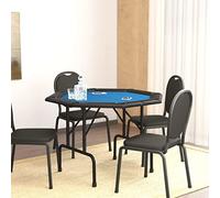 BOWEKAM Home & Garden - Tavolo da poker pieghevole per 8 giocatori, 108 x 108 x 75 cm, colore: Blu