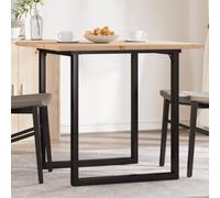 BOWEKAM Home & Garden-Tavolo da pranzo O-Frame 80x80x75.5 cm in legno massello di pino e acciaio - Scelta