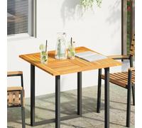 BOWEKAM Home & Garden-Tavolo Quadrato 80x80x2.2 cm in legno massello di acacia - Scelta