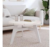 BOWEKAM Home & Garden-Tavolo rotondo bianco 70 x 3 cm in legno massello di pino-mobili a scelta