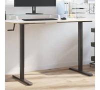 BOWEKAM Home & Garden - Telaio da scrivania in piedi nero (94-135) x 60 x (70-114) cm, in acciaio a scelta