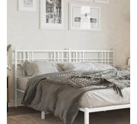BOWEKAM Home & Garden - Testiera in metallo, 200 cm, colore: Bianco
