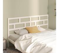 BOWEKAM Home & Garden-Testiera Letto Bianco 186x4x100 cm Legno Massello Pino Scelta Mobili