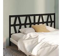 BOWEKAM Home & Garden-Testiera Letto Nero 206x4x100 cm Legno Massello Pino Scelta Mobili