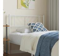 BOWEKAM Home & Garden-Testiera per letto in metallo, bianca, 75 cm, scelta