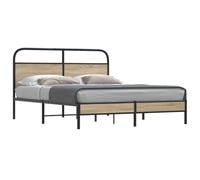 BOWEKAM Letti & Accessori - Letti e reti letto - Struttura letto senza materasso 150x200 cm Rovere Fumé Legno Ingegnerizzato