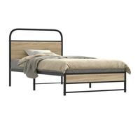 BOWEKAM Letti & Accessori - Letti e reti letto - Struttura letto senza materasso 90x190 cm Rovere Fumé Legno Ingegnerizzato