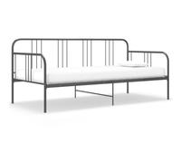 BOWEKAM Letti & Accessori-Letti & Telai-Divano Letto Telaio Senza Materasso Grigio Metallo 90x200 cm