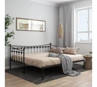 BOWEKAM Letti & Accessori-Letti & Telai letto - Divano letto estraibile senza materasso Nero Metallo 90x200 cm