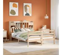 BOWEKAM Letti & Accessori-Letti & Telai-Libreria Letto Senza Materasso 140x200 cm Legno massello di pino