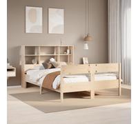 BOWEKAM Letti & Accessori-Letti & Telai-Libreria Letto Senza Materasso 140x200cm Legno Massello Pino