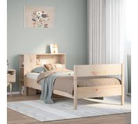 BOWEKAM Letti & Accessori-Letti & Telai-Libreria Letto Senza Materasso 75x190 cm Singolo Piccolo Legno massello di pino