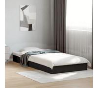 BOWEKAM Letti & Accessori-Letti & Telai-Struttura letto senza materasso Nero 75x190 cm Singolo Piccolo Legno Ingegnerizzato
