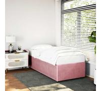BOWEKAM Letti & Accessori-Letti & Telai-Struttura letto senza materasso Rosa 90x200 cm Velluto