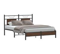 BOWEKAM Letti & Accessori-Letti & Telai-Struttura letto senza materasso Rovere Marrone 140x200 cm Legno Ingegnerizzato