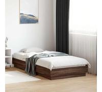 BOWEKAM Letti & Accessori-Letti & Telai-Struttura letto senza materasso Rovere Marrone 90x190 cm Singolo Legno Ingegnerizzato