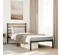 BOWEKAM Letti & Accessori-Letti & Telaio letto - Struttura letto in metallo senza materasso rovere Sonoma 90x200 cm