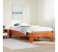 BOWEKAM Letti & Accessori-Letti & Telaio letto - Struttura letto senza materasso cera marrone 90x190 cm singolo legno massello pino