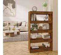BOWEKAM Libreria/divisorio in rovere fumé 80 x 30 x 135 cm Ingegnerizzato Arredamento, Scaffalature, Librerie & Mensole