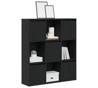 BOWEKAM Libreria-Librerie & Scaffali da Piano-Libreria Rovere Nero 89x24x101,5 cm Legno Ingegnerizzato