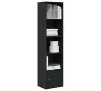 BOWEKAM Libreria Rovere Nero 31x24x127 cm Legno Ingegnerizzato