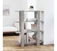 BOWEKAM Librerie e mensole in piedi - Armadietto per libri/divisorio in cemento grigio 100 x 30 x 123,5 cm