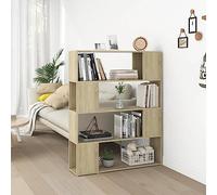BOWEKAM Librerie e mensole in piedi - Armadio per libri divisorio in rovere Sonoma 100 x 24 x 124 cm