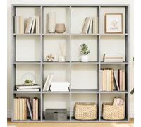 BOWEKAM Librerie & Scaffalature - Armadietto per libri in cemento grigio 137,5 x 29 x 137,5 cm in legno ingegnerizzato