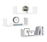 BOWEKAM Mensole da parete 3 pz bianco 58x18x18 cm Ingegnerizzato Legno Mobili Scaffalature, Mensole e Sponde