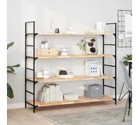 BOWEKAM Mensole sospese 3 pz 140x40x2 cm legno massello di acacia grezzo scaffalatura, mensole da parete e sporgenze