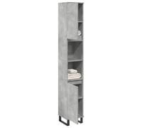BOWEKAM Mobile Bagno Grigio Cemento 30x30x190 cm Legno Ingegnerizzato