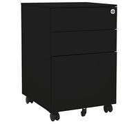BOWEKAM Mobile File Cabinet Nero 39x45x60 cm Acciaio-Mobili, Armadietti & Conservazione, Schedari