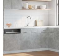 BOWEKAM Mobile sottolavello Lyon Concrete Grey 80x46x81,5 cm Ingegnerizzato Legno Mobili & Stoccaggio, Armadi Cucina
