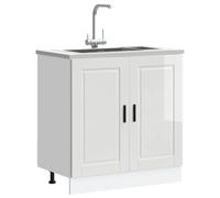 BOWEKAM Mobile sottolavello Porto bianco lucido 80 x 46 x 81,5 cm Legno ingegnerizzato