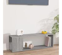 BOWEKAM Mobile TV grigio Sonoma 100 x 24 x 32 cm in legno ingegnerizzato, scaffalature, librerie e mensole