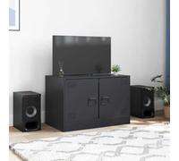BOWEKAM Mobiletto per TV e centri di intrattenimento, nero, 67 x 39 x 44 cm, in acciaio