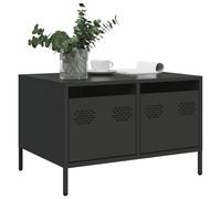 BOWEKAM Mobiletto porta TV in acciaio laminato a freddo, 68 x 50 x 43,5 cm, colore: nero