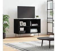 BOWEKAM Mobiletto porta TV in legno ingegnerizzato nero 69,5 x 30 x 50 cm