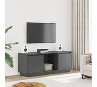 BOWEKAM Mobiletto TV grigio 110,5 x 35 x 44 cm, in legno massello di pino